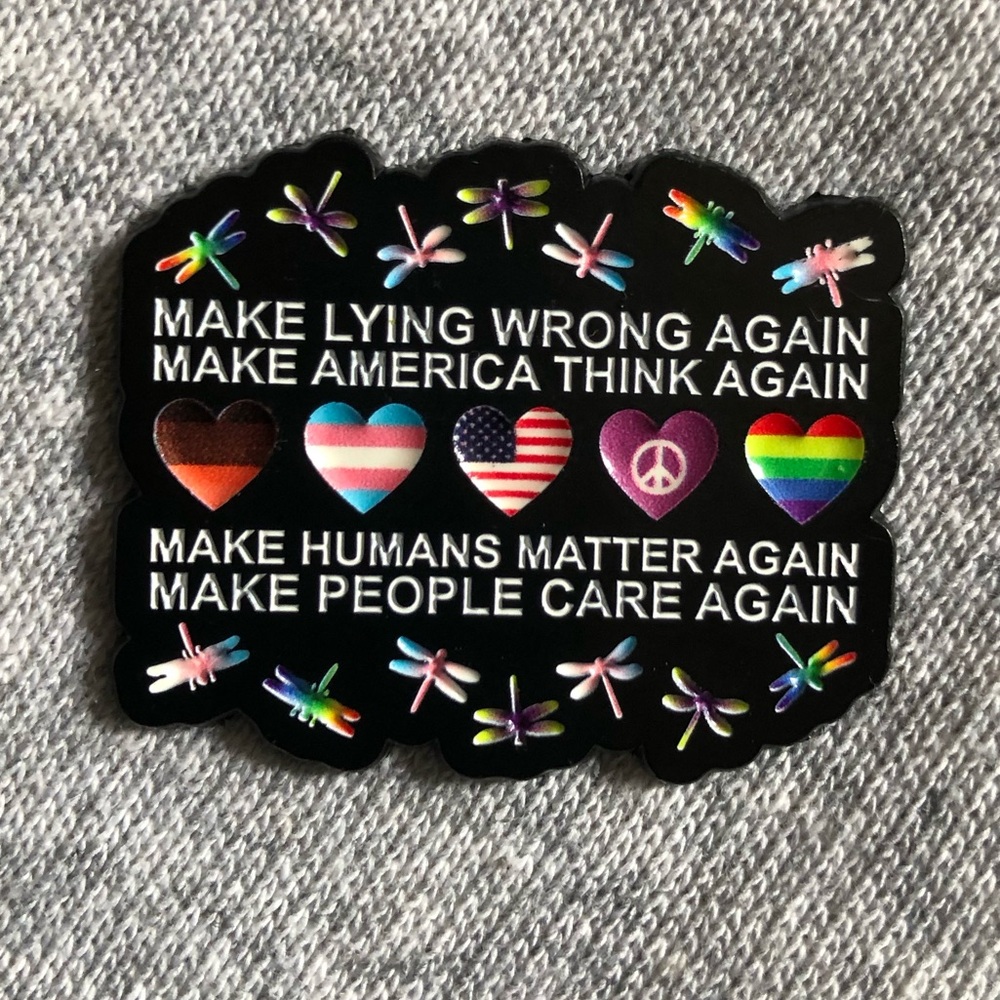 Colorful Enamel Pin with Inspirational Message
